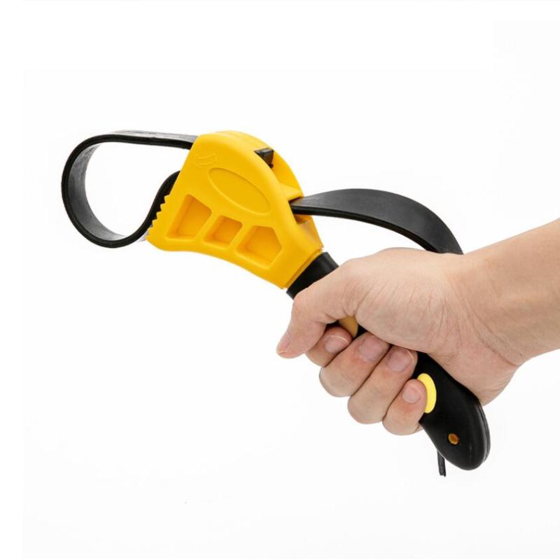 1/2Pcs Adjustable Rubber Strap Wrench Non Slip Grip Universal Fit For Plumbing Car Repair Diy Maintenance Tasks