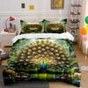 Elegant Peacock Garden Decor Set Multiple Sizes Kid'S And Adults' Bedroom Exquisite 3Pc Bedding Set, Gift