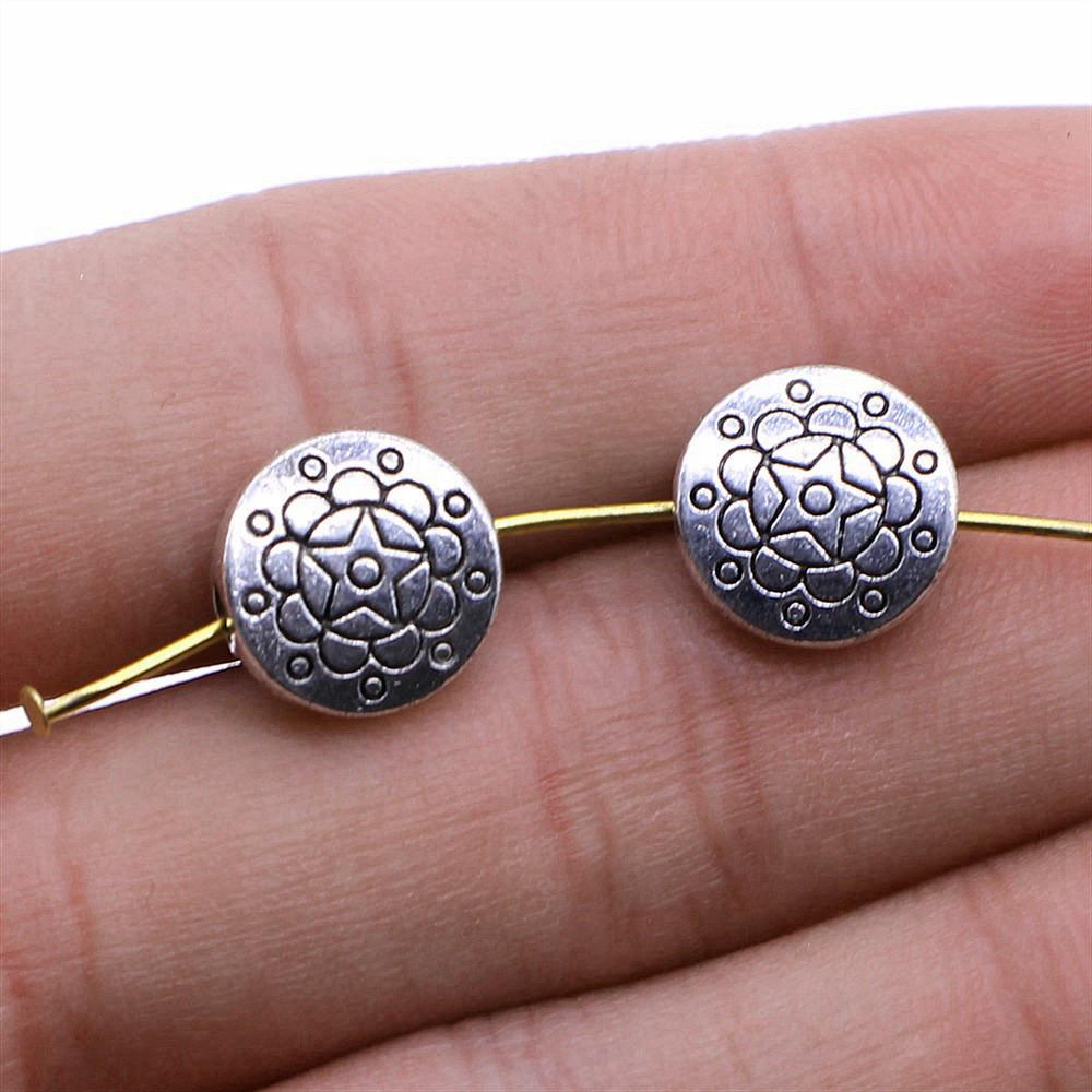 Geometric Small-Hole Spacer Beads Mini Antique Bronze Zinc Alloy Jewelry Making Fix Bead Position Style Bead Spacers