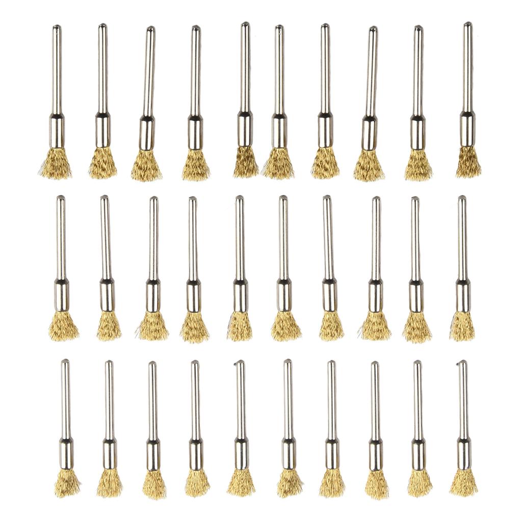 Cleaning Wire wheels Accessories Set Rust Remover 30pcs Brass Polishing