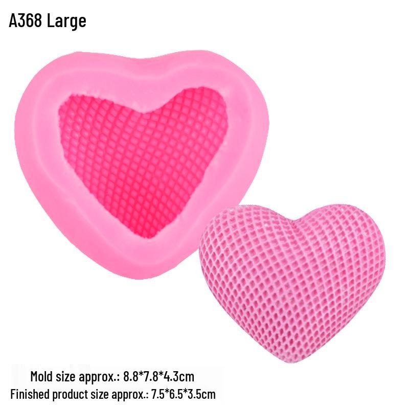 3D silikonová forma ve tvaru srdce sada pro svíčky, mýdlo, kadidlo, sádru, fondán & čokoládu