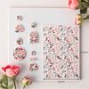 Clay Water Transfer Paper for DIY Clay Earring Jewelry, Floral Clay Transfer Sheet Flower Paper for Pottery Enamel Decal