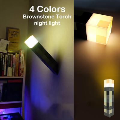 Neue LED-Taschenlampe, Nachttischlampe, braunes Design, USB-Ladefunktion, dekoratives Nachtlicht für Schlafzimmer, USB-Ladefunktion mit Schnalle, Geschenk für Kinder
