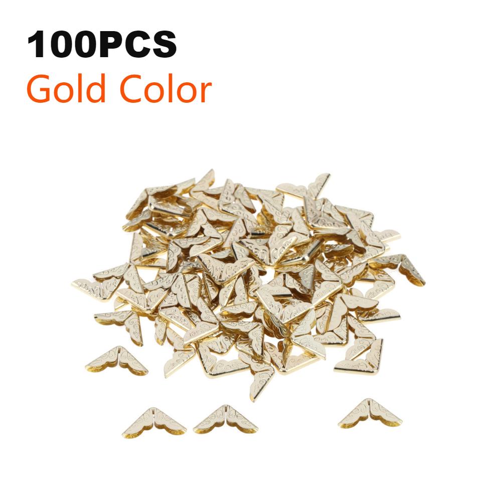 

100-300pcs Scrapbooking Albums Corner Protectors Card File Menu Metal Book Laptop Corner Protector Scrapbooks Photo Albums Decor