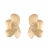 Exaggerated fashion personality retro design sense alloy light luxury temperament petal flower shape women's stud earrings