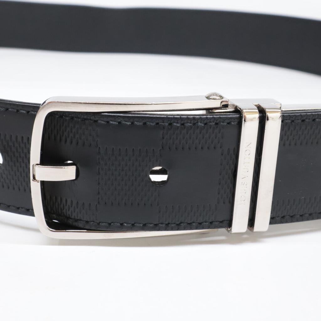Louis Vuitton M9674 Santur Boston Damier Infini Belt 95/38 Black / SilverUsed