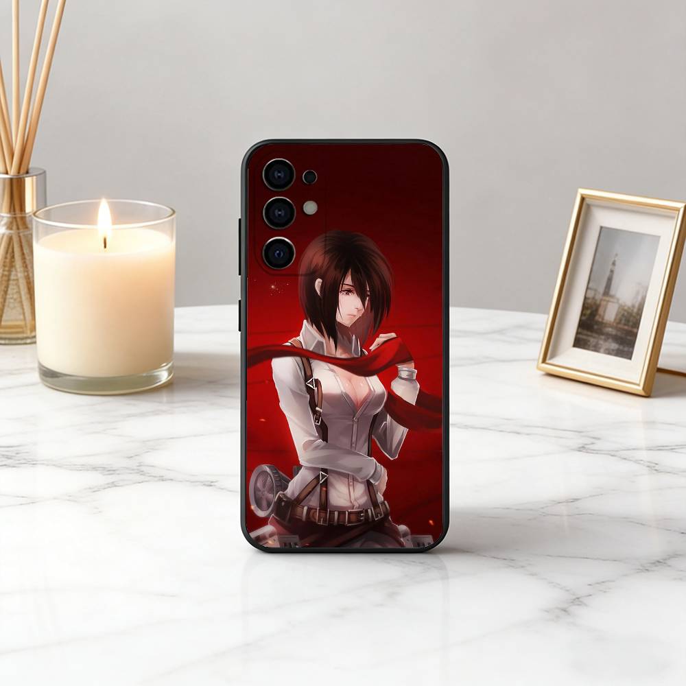 

A-Attack on T-Titan M-Mikasa A-MA Phone Case For Samsung S25,S24,S21,S22,S23,S30,Ultra,S20,Plus,Fe,Lite,Note,10,Black Cover Samsung S21 s305G