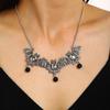 Retro Gothic Schwarze Spinnennetz Halskette - Halloween Geschenk