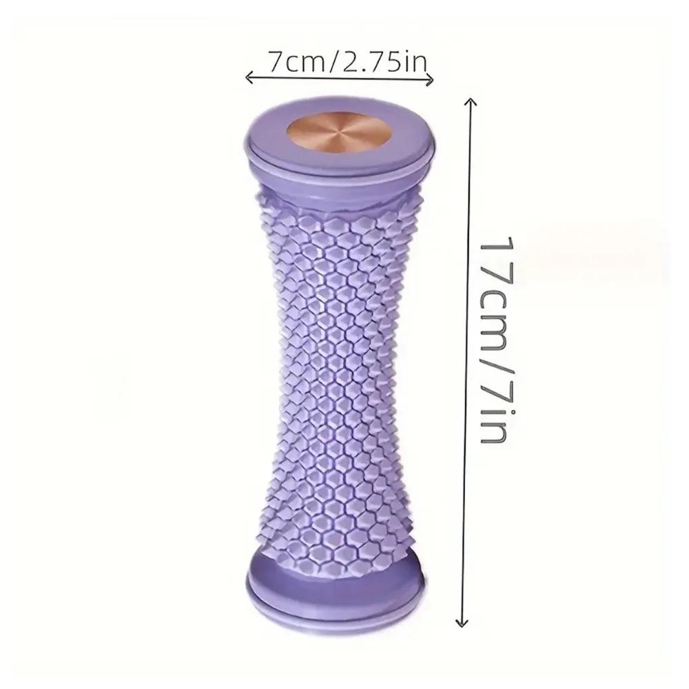 Durable And Safe 1Pc Deep Tissue Foot Massager Roller Spiky Yoga Plantar Fascia Relief W/ Non-Slip Base For Muscle Relaxation Reflexology Therapy