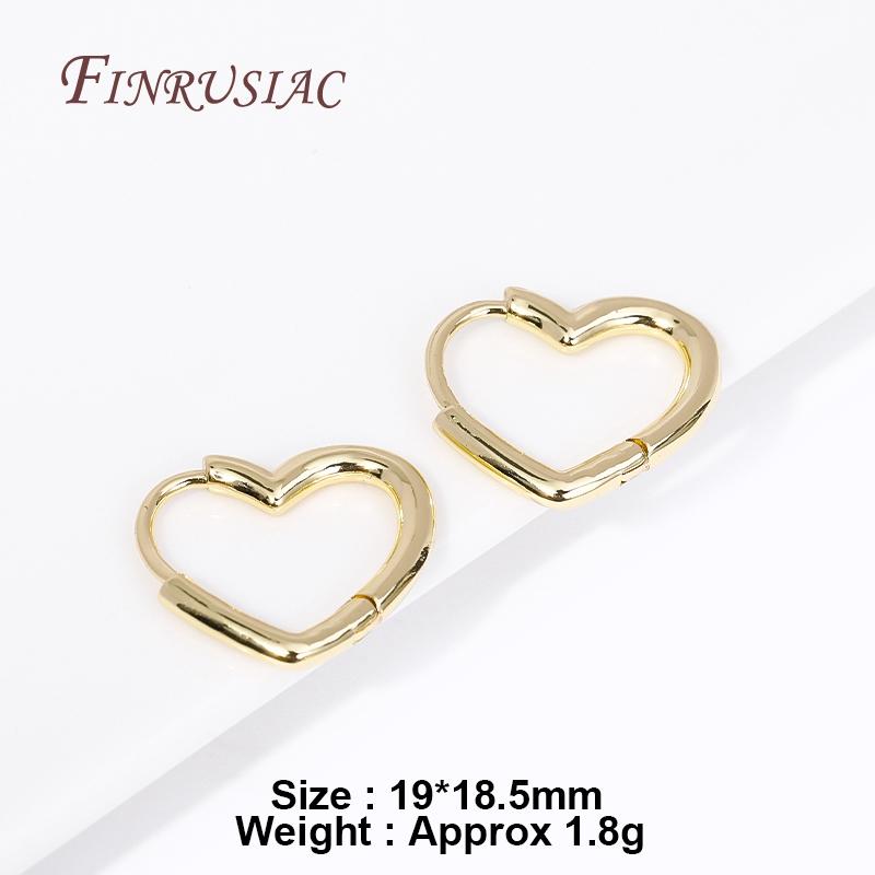 

18K Gold Plated Brass Heart/Star Hoops Earrings For Women Fashion Jewelry Accessories Female Earrings Wholesale 1 Pair