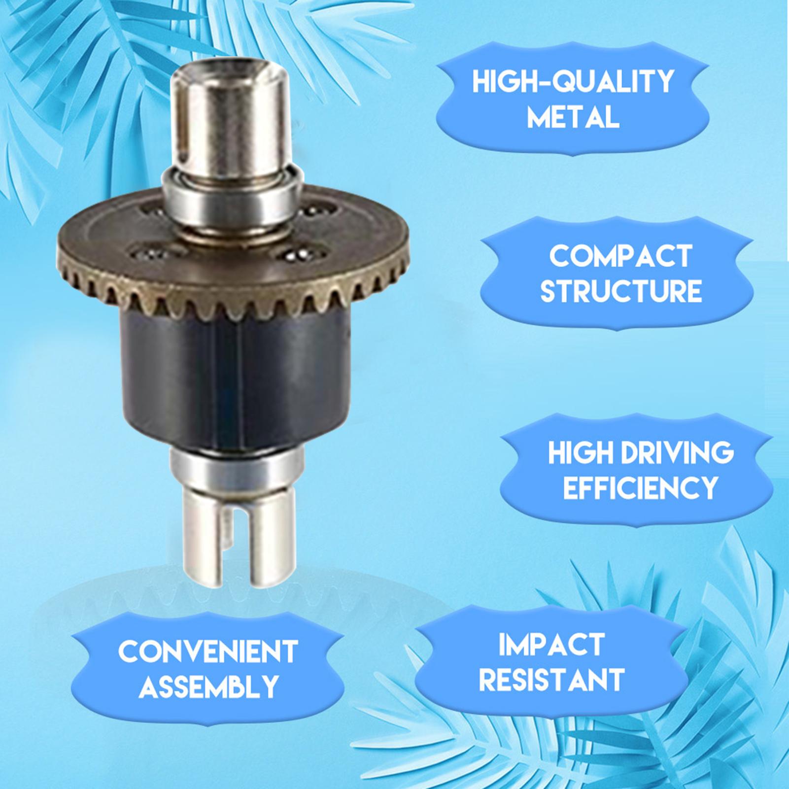 

for Wltoys XKS 1 18 RC Car Metal Differential Kit 38T Gear 17T Gear Differential Carrier Drive Shaft Steering Hub