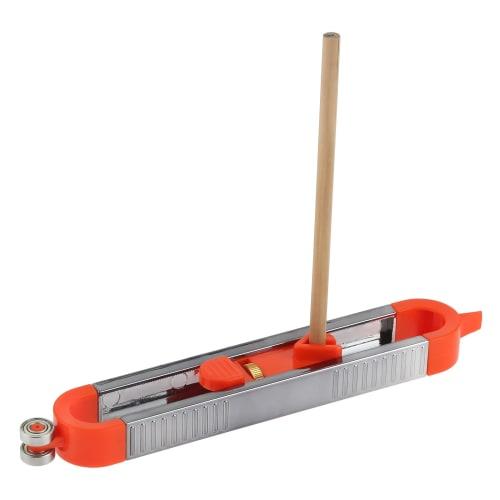 Hicello Woodworking Profile Scribing Ruler, Adjustable Contour Gauge with Lock, Accurately Copy Irregular Shapes, Precision Measuring Tool, ABS Plasti