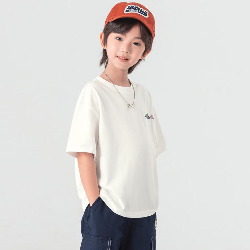 Boys' Cool Cotton Forest Camping Print Short Sleeve T-Shirt