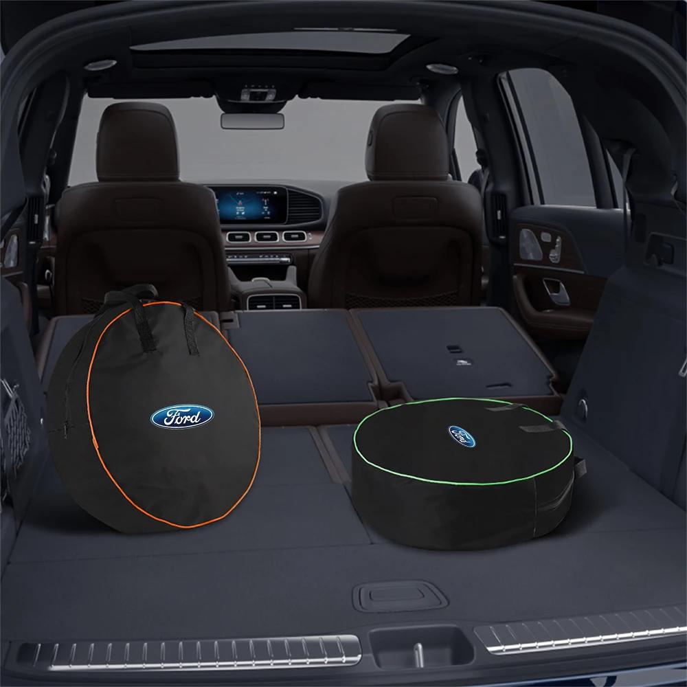 EV Car Charging Cable Storage Box Charger Carry Bag Waterproof Trunk Organizer For Ford Focus Mustang Ranger Fusion Mondeo Kuga