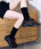 KHIHO Noah Tie Platform Sneakers Dark Brown