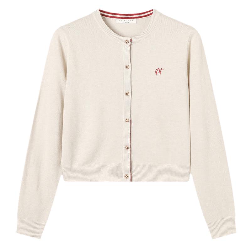 TonLion Women s Round Neck Cardigan Sweater L