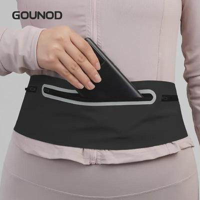 GOUNOD Geantă de alergare ultra-subțire, rezistentă la apă - Lycra prietenoasă cu pielea, trei buzunare mari pentru telefoane mobile