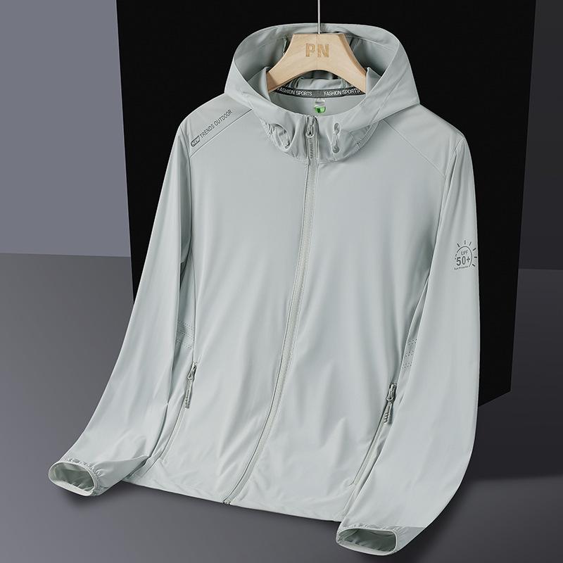 

Мужская 2025 Высококачественная Быстросохнущая Уличная Ветровка: Ледяной шелк, Защита от УФ-лучей, Дышащий, Водонепроницаемый, Приятный для кожи. 4XL