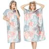 2025 Quick-Dry Hooded Swim Poncho with Zipper - Portable Bathrobe and Beach Towel