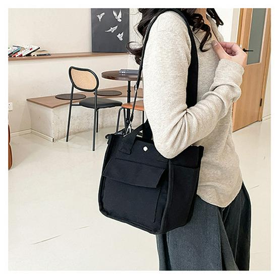 Women's Multi-Pocket 3D Canvas Tote: Versatile Crossbody, Student, & Lunch Bag