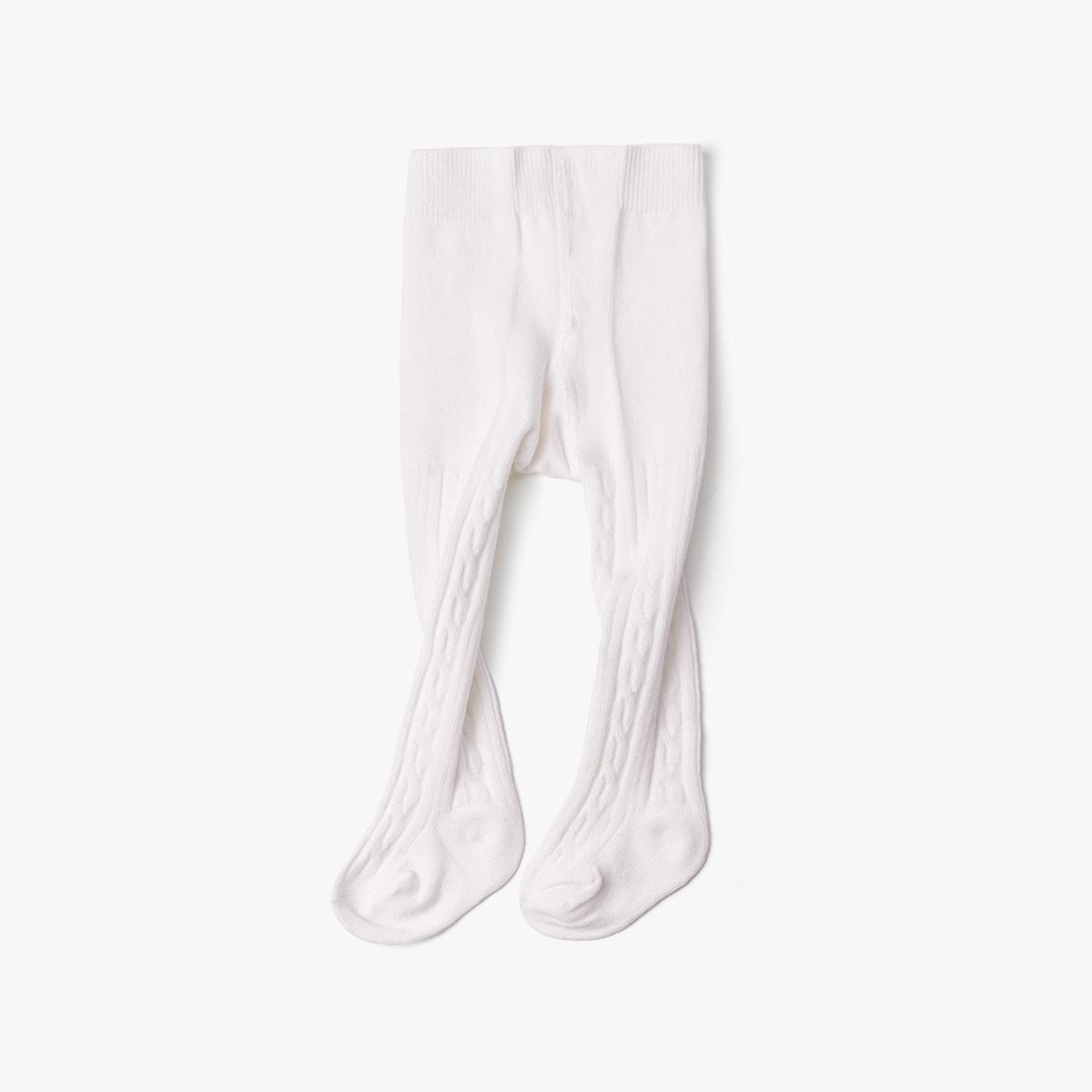 

Infant Spring/Autumn Striped Tights - Double Needle Baby Girl Base Layer Socks 0-6 months (60-70cm) білий