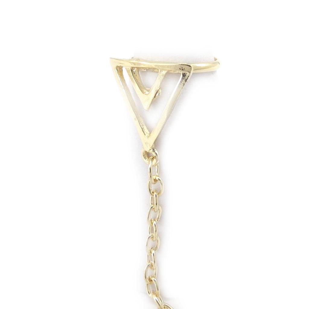Les Trésors De Lily [J9203] - Gold 'Choreography' Ring Bracelet