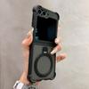 Magnetic Rotating Metal Bracket Case For Samsung Galaxy Z Flip 6 Flip5 Flip 4 3 Support Wireless Charging Shockproof Matte Cover
