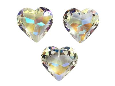 Heart-shaped Suncatcher Parts, Crystal, Colorful, Rainbow, 30mm, 45mm, Interior Decor (45mm, Rainbow)