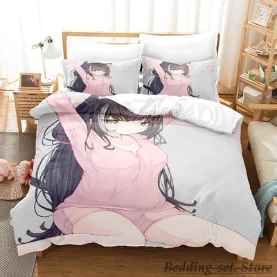 Kawaii Kyaru Bettwäscheset Einzelbett Twin Full Queen King Size Bettset Erwachsene Kind Schlafzimmer Bettbezugsets Anime Mädchen