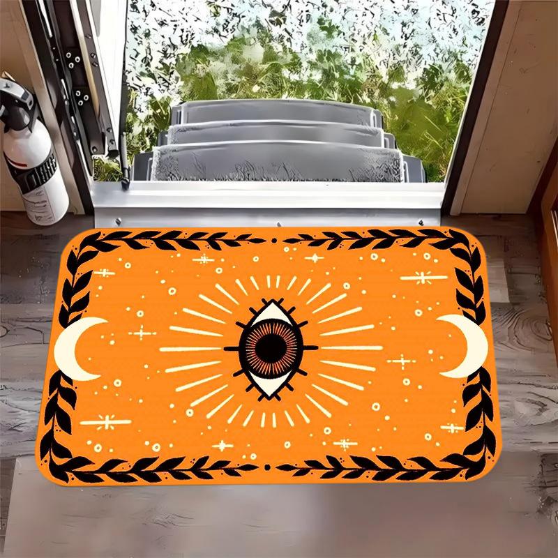 Simple Devil s Eye Doormat Mysterious Ethnic Style Eye Print Carpet Living Room Bedroom Decoration Carpet 40cm x 60cm