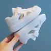 Kids Summer Breathable Mesh Sneakers Boys Girls Hollow Soft Sole Casual White Shoes Baby Lightweight Running Trainers