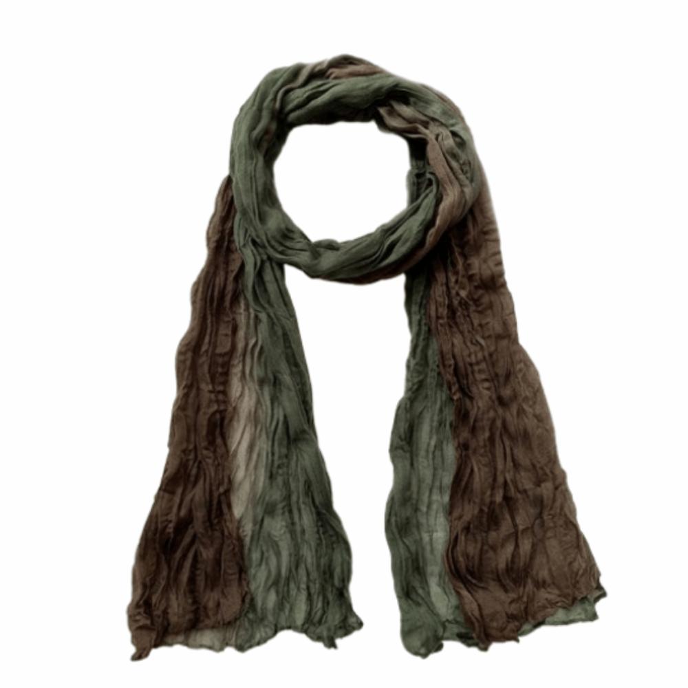 Bohemian Women's Long Pleated Shawl Windproof Long Hijab Scarf Bandana Shawl Wraps Outdoor Use