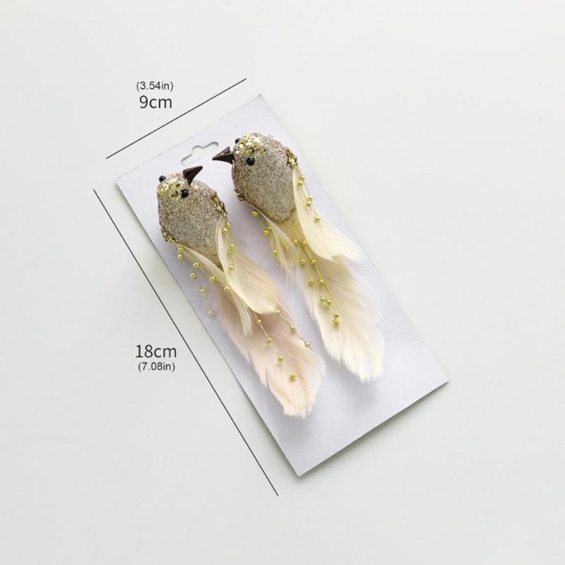 Foam Bird Ornament With Natural Feathered Texture Hanging Ornament For Holiday And Everyday Home Styling