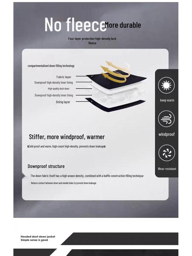 YAYA Unisex 2025 Stormproof Hooded Short Down Jacket