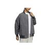 adidas Neo Solid Color Print Logo Zip-Up Warm Jacket Women Jackets Grey IB2763