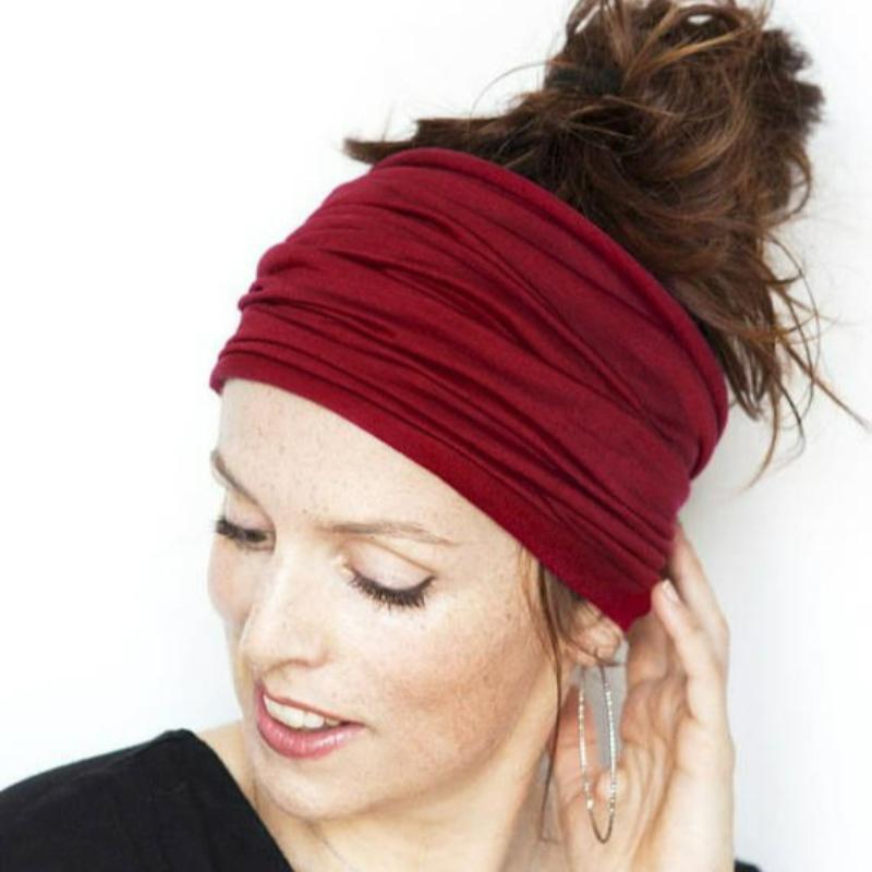 Weiches elastisches Stretch-Lauf-Haarband für Damen, breites Haarband, Kopfwickel, Yoga-Stirnband, Turban, LYD