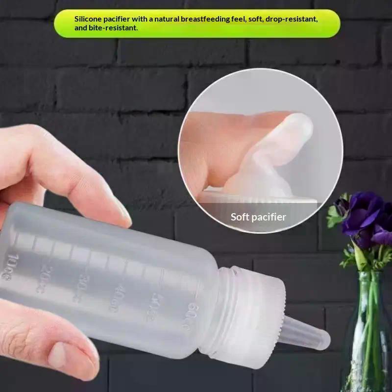 1Pcs 60/100ml Feeding Tool Small Animals Mini Nipple Replacement Cat Newborn Milk Bottle Pet Nursing Pet Feeding Bottle Kits