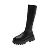 Skinny boots New long boots Women's small long boots Knight boots Tall tube Tall tube Skinny elastic tide thick bottom