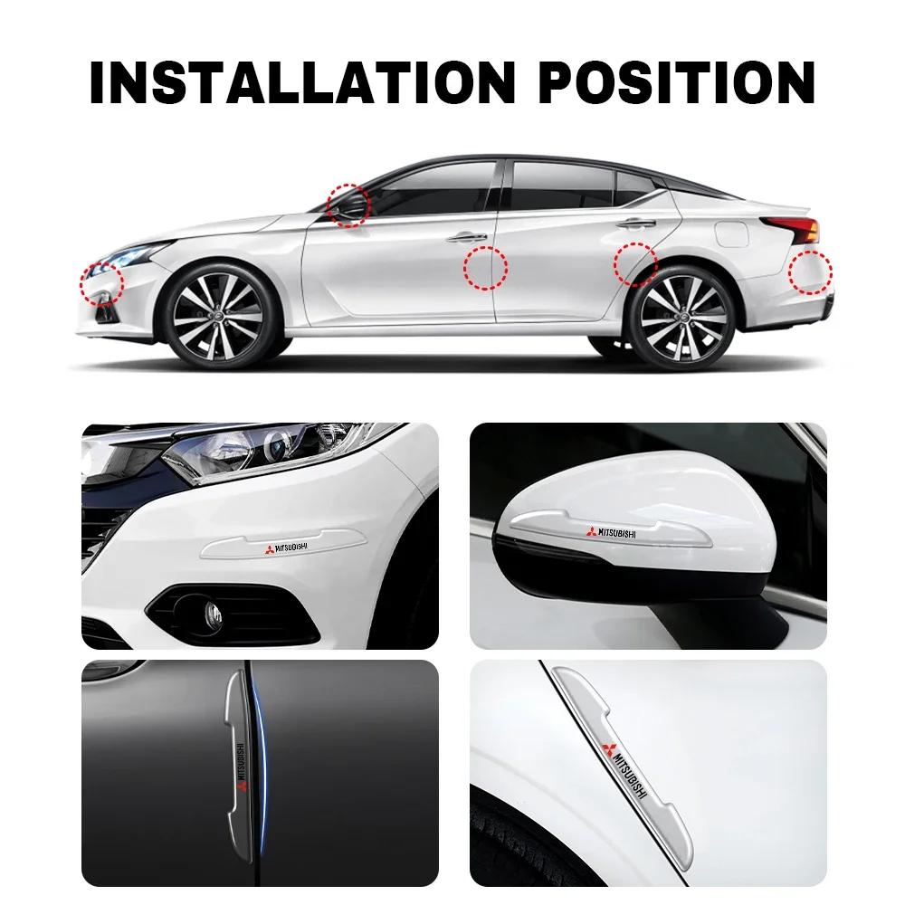 Car Door Transparent Anti-collision Protector Bar Stickers Side Edge Protection Guards Strip For Mitsubishi Lancer ASX Pajero