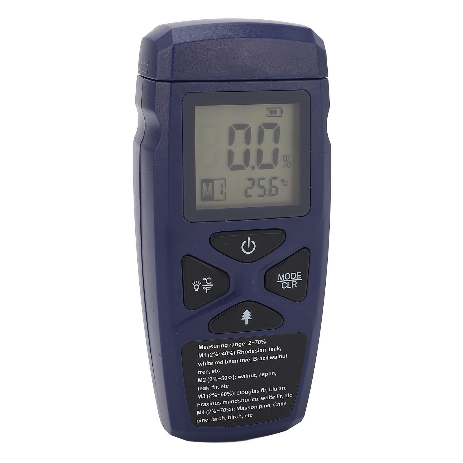 

Цифровой измеритель влажности Экран с подсветкой Многофункциональное хранение данных Датчик влажности для дерева Стены