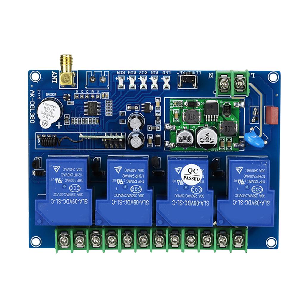 315Mhz 433Mhz RF Remote Control Wireless Switch DC 12V-24V 4CH 4 Way Relay Receiver and 4CH Transmitter for Door Lock