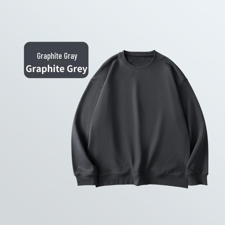 Men's Extra Thick 430g Terry Sweatshirt: Autumn/Winter Casual Loose Fit, Heavyweight, Round Neck, National Tide Style, Versatile Wear