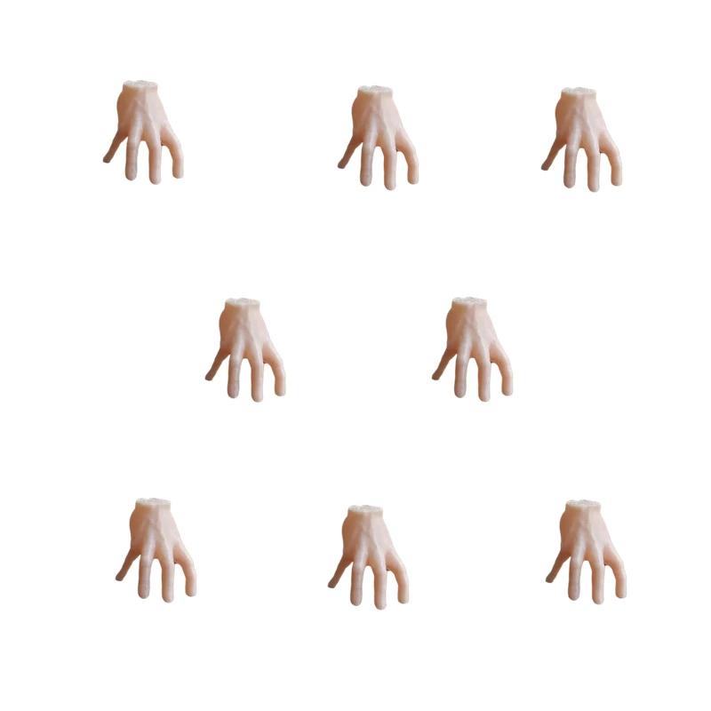 Halloween Horror Mini Plastic Hands Realistic White Faux Limbs for Halloween, Birthday Party Decorations, Role-playing Games