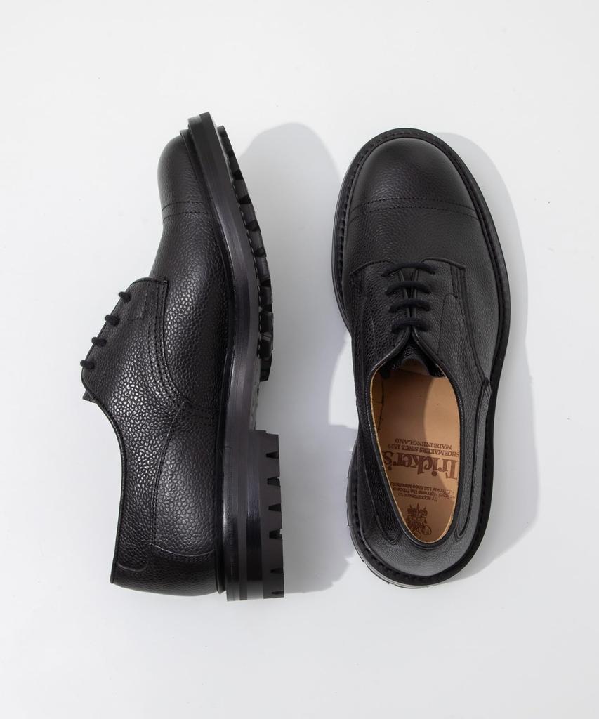 6896 MATLOCK BLACK SCOTCH GRAIN COMMANDO SOLE 6 FIT Business Shoes Tricker's Men's [Used]