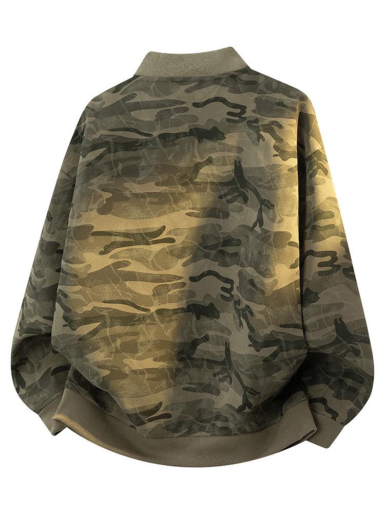 ACU Men's Clothing | Camouflage Baseball Cardigan Hoodie - Trendy American Sport Jacket for Spring Autumn Winter 2026