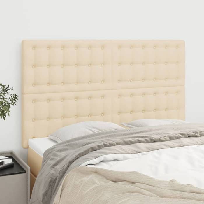 Maison Exclusive - Tête de lit Crème 144x5x118/128 cm Tissu