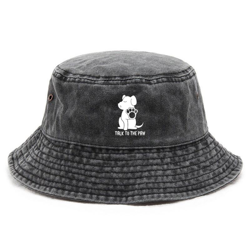 Bucket Hat Vintage Fishing Hat for Dog Owners Sun Protection Customize Cotton Washed Outdoor Pet Adoption Cap Fashion Streetwear