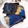 Temperament Blue Ocean! Mulberry Silk Silk Scarf Versatile Double-Sided Silk Scarf Thin Narrow Long Scarf Streamer