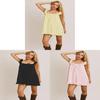 Polyester Summer Beach Dress For Women With Ruffled Lace And Bow Ties For Vacation Style