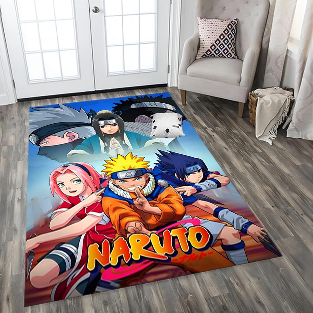 Naruto Team Seven Adventure rug for living rooms, bedrooms, home décor, and as gifts.